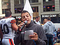 Peyton Hillis performs fan requested Football Poses