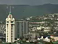 Royalty Free Stock Video HD Footage Port of Honolulu and Aloha Tower in Hawaii